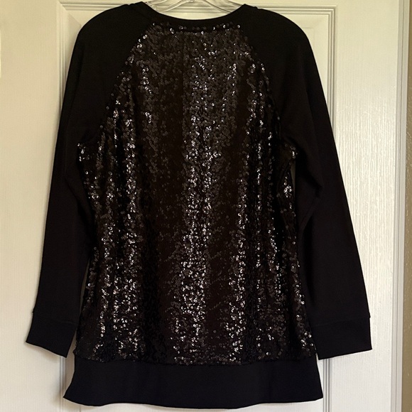 Isaac Mizrahi Tops - Isaac Mizrahi‎ Black Sequin long sleeve M
